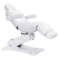 DERMALOGIC Remi II Electric Spa Treatment Table 4 Motors Massage Bed Memory Function Adjustable Height Fluffy Cushion, Spa Resort Salon Tattoo Equipment, White