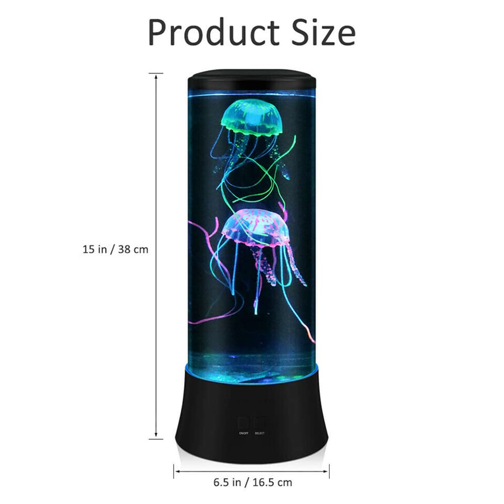 EDIER Jellyfish Lamp, LED Fantasy Jelly Fish Light, 7 Color Setting Jellyfish Tank Table Lamp Decorations for Home Office Decor Great Kids