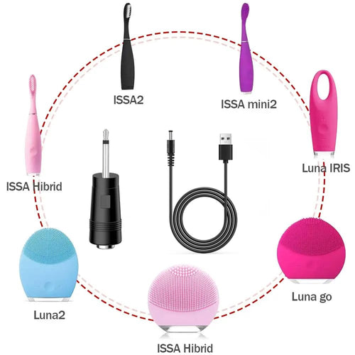 5V 1A Multifunction Charger Power Core, USB to DC Charging Cable Set with Adapter & 11 Connectors (Micro-USB, Type-C, Mini USB, 5.5x2.1, 2.5x0.7, 3.0x1.1, 3.5x1.35, 4.0x1.7, 4.8x1.7, 5.5x2.5) 3.3FT