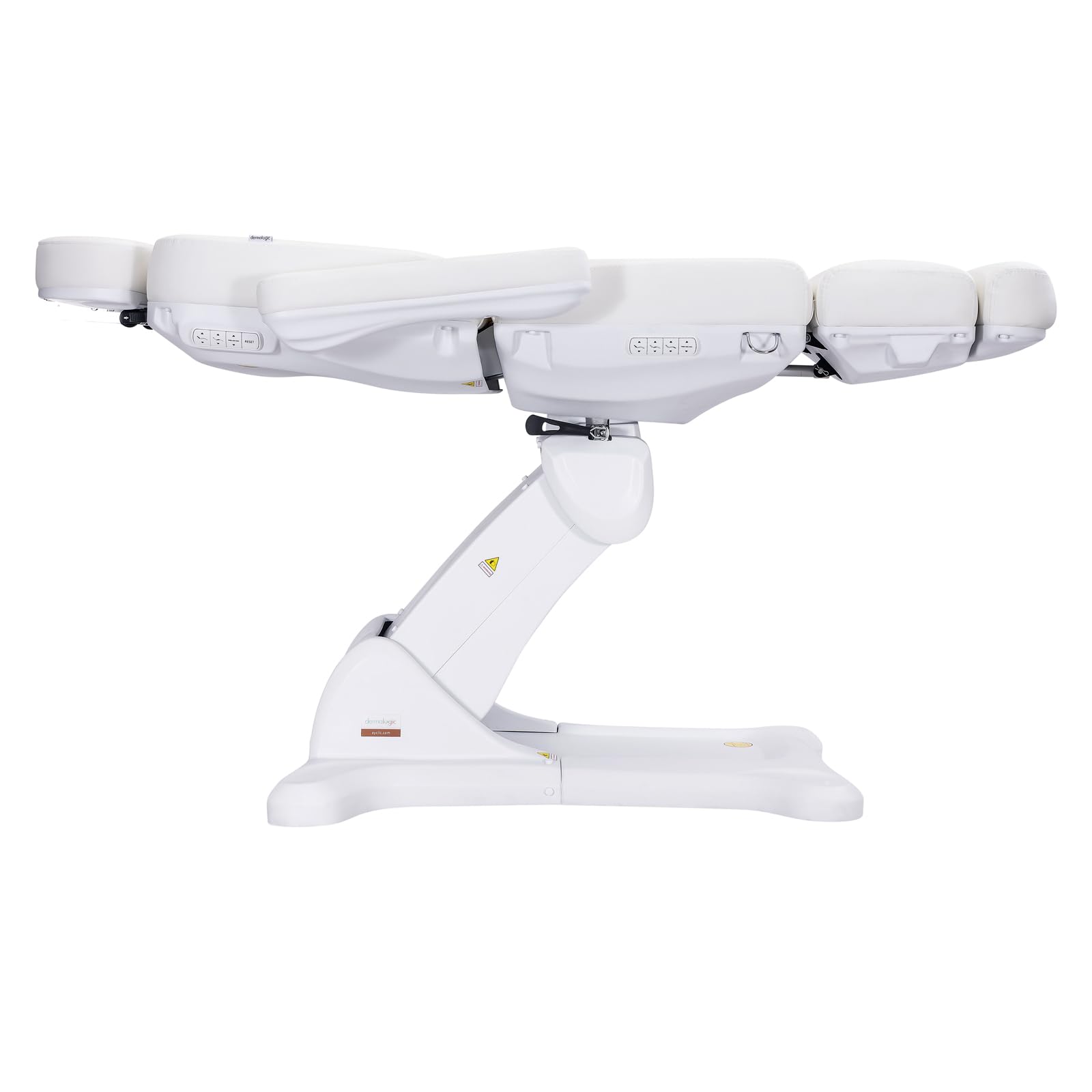 DERMALOGIC Remi II Electric Spa Treatment Table 4 Motors Massage Bed Memory Function Adjustable Height Fluffy Cushion, Spa Resort Salon Tattoo Equipment, White