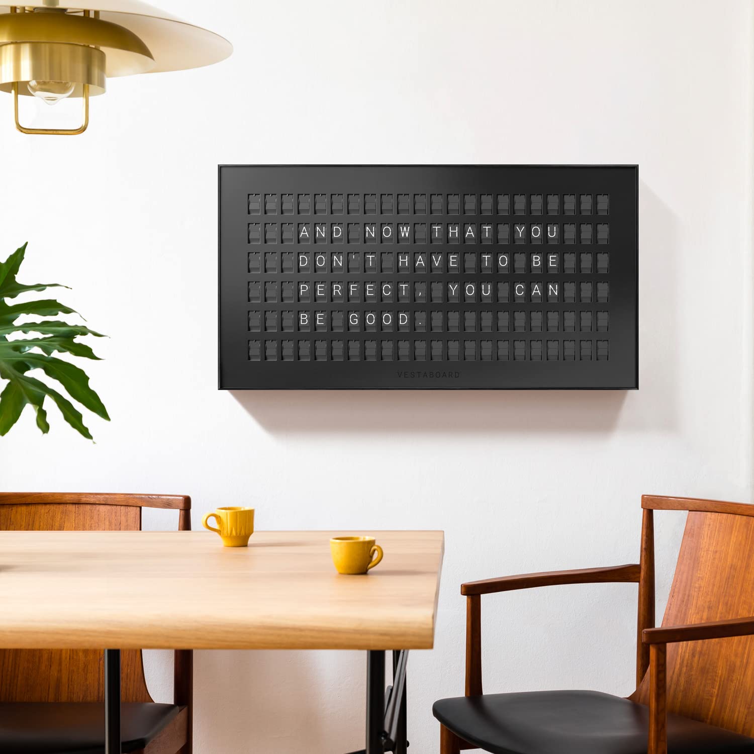 Vestaboard Message Board - Flagship Black - Inspire from Anywhere with The Beautiful 42” Split-Flap Display - Smart Messaging Display
