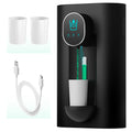 Oylik Automatic Mouthwash Dispenser 18.26 oz Touchless Mouthwash Dispenser for Bathroom 2 Magnetic Cup USB Rechargeable and 3 Dispensing Levels with Led Screen Wall-Mounted or Countertop Use-Black