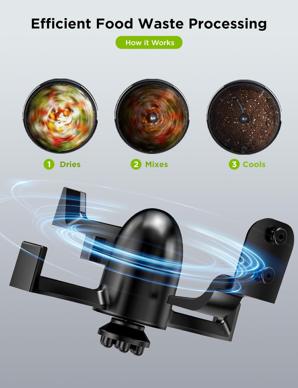 GoveeLife Smart Electric Composter for Kitchen, 3L Compost Bin Indoor with App & Voice Control, Auto-Cleaning, 3 Modes, Turn Food Waste to Fertilizer for Garden, Food Waste Compost Machine