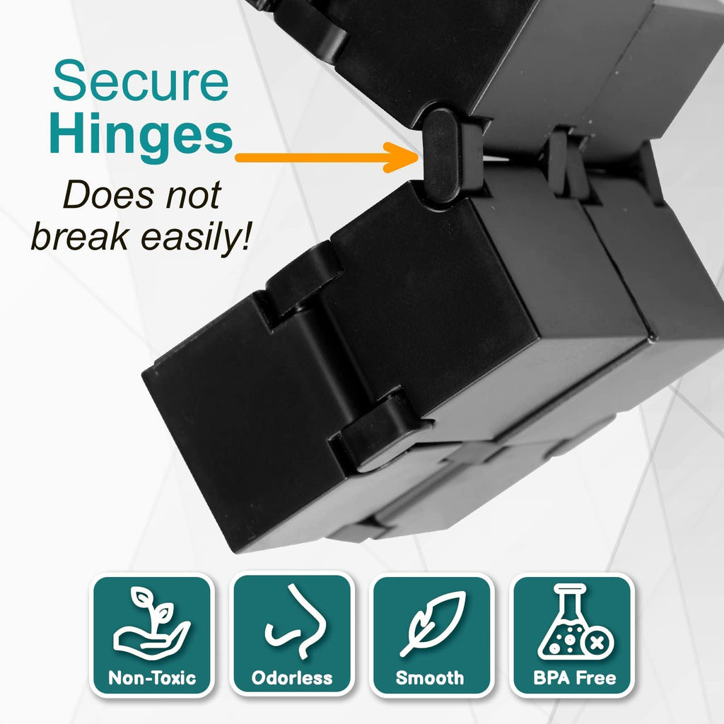 Infinity Cube Sensory Fidget Toy, EDC Fidgeting Game for Kids and Adults, Cool Mini Gadget Best for Calming and Stress Relief and Kill Time, Autism Toys Dementia Gift Stocking Stuffers