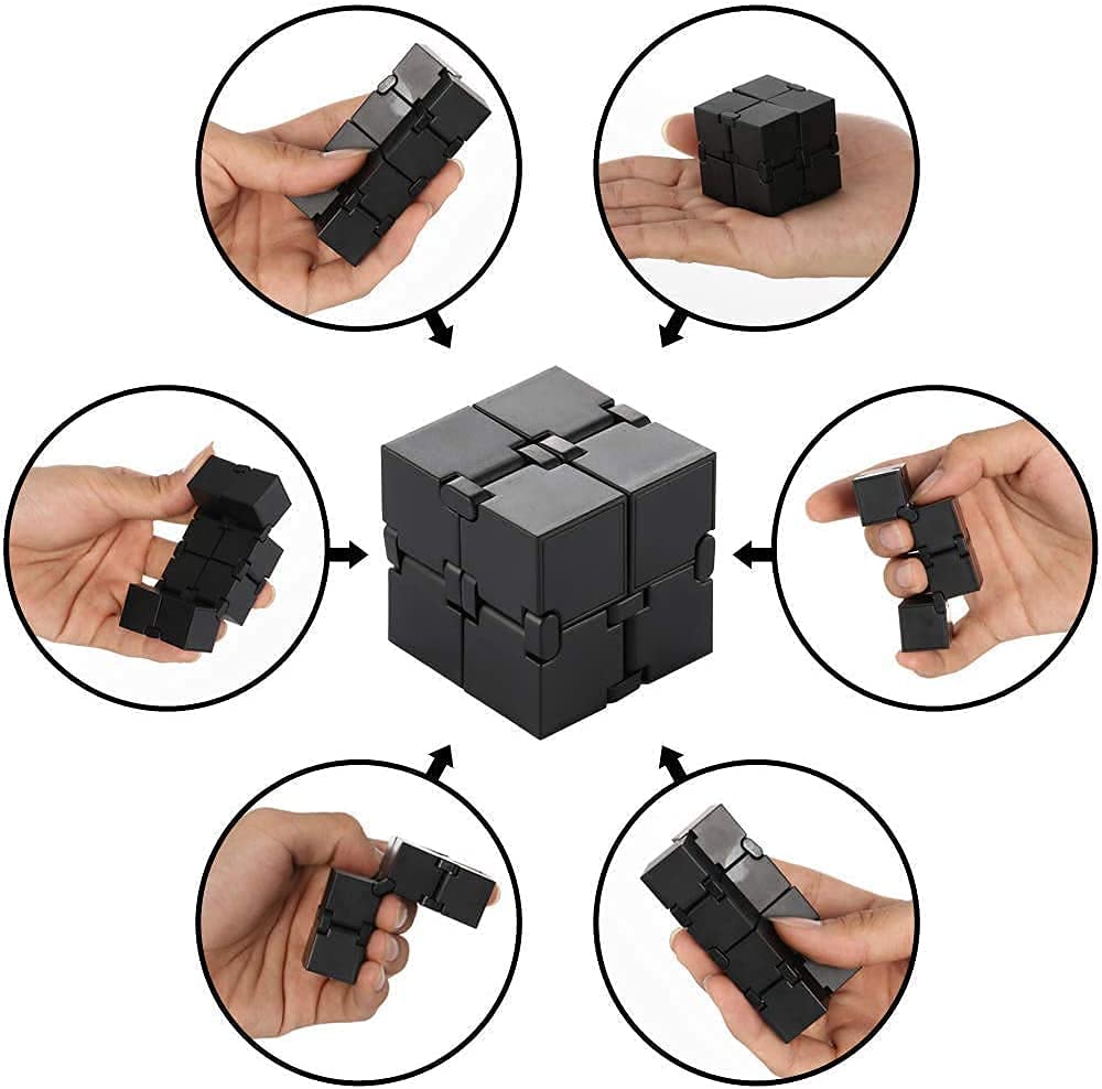 Infinity Cube Sensory Fidget Toy, EDC Fidgeting Game for Kids and Adults, Cool Mini Gadget Best for Calming and Stress Relief and Kill Time, Autism Toys Dementia Gift Stocking Stuffers