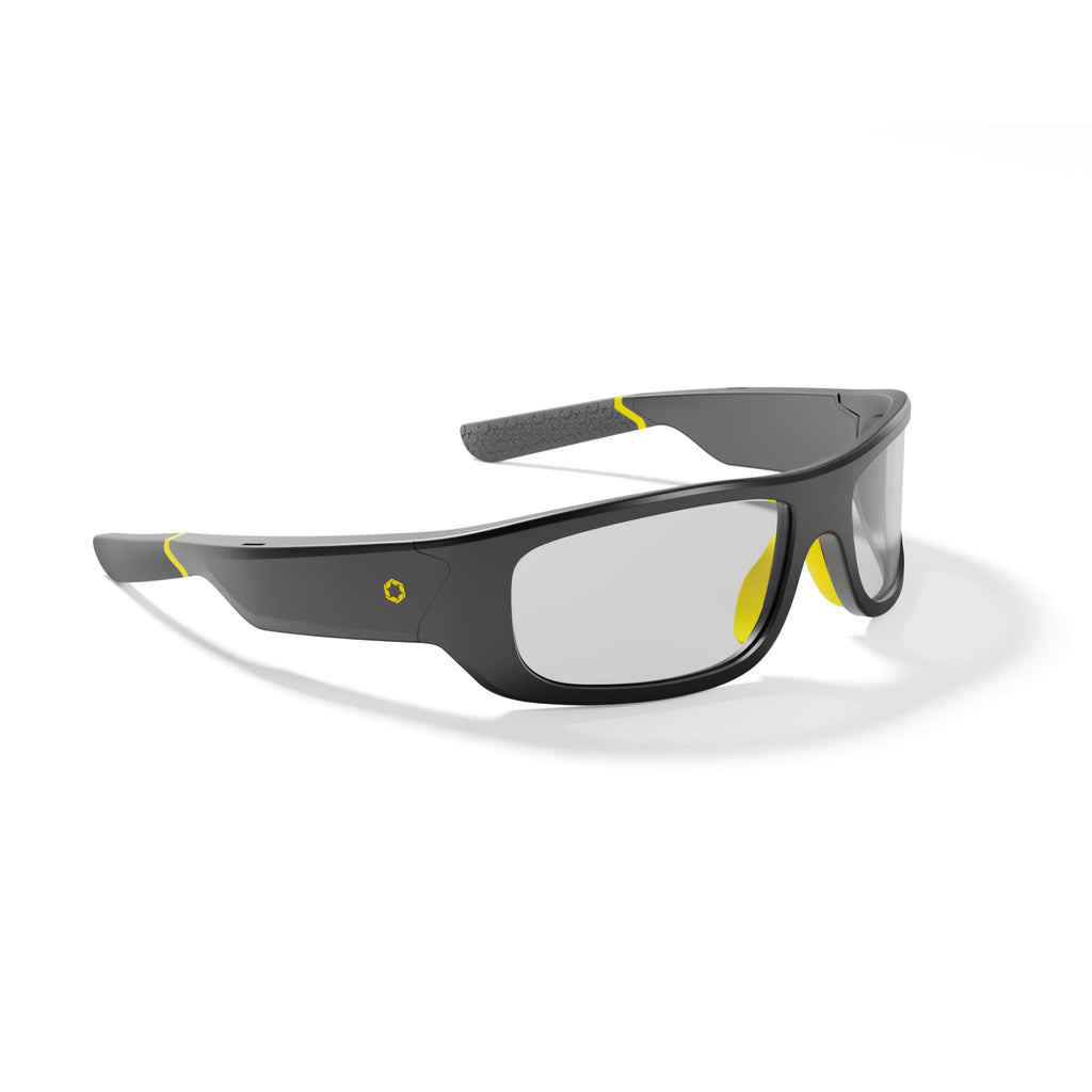 Lucyd Armor Smart Safety Glasses for Men & Women, TR90 Frame, Bluetooth Smart Safety Glasses with Light Adaptive Lenses, Open Ear Speakers & Microphone - ANSI Z87.1 (Standard)