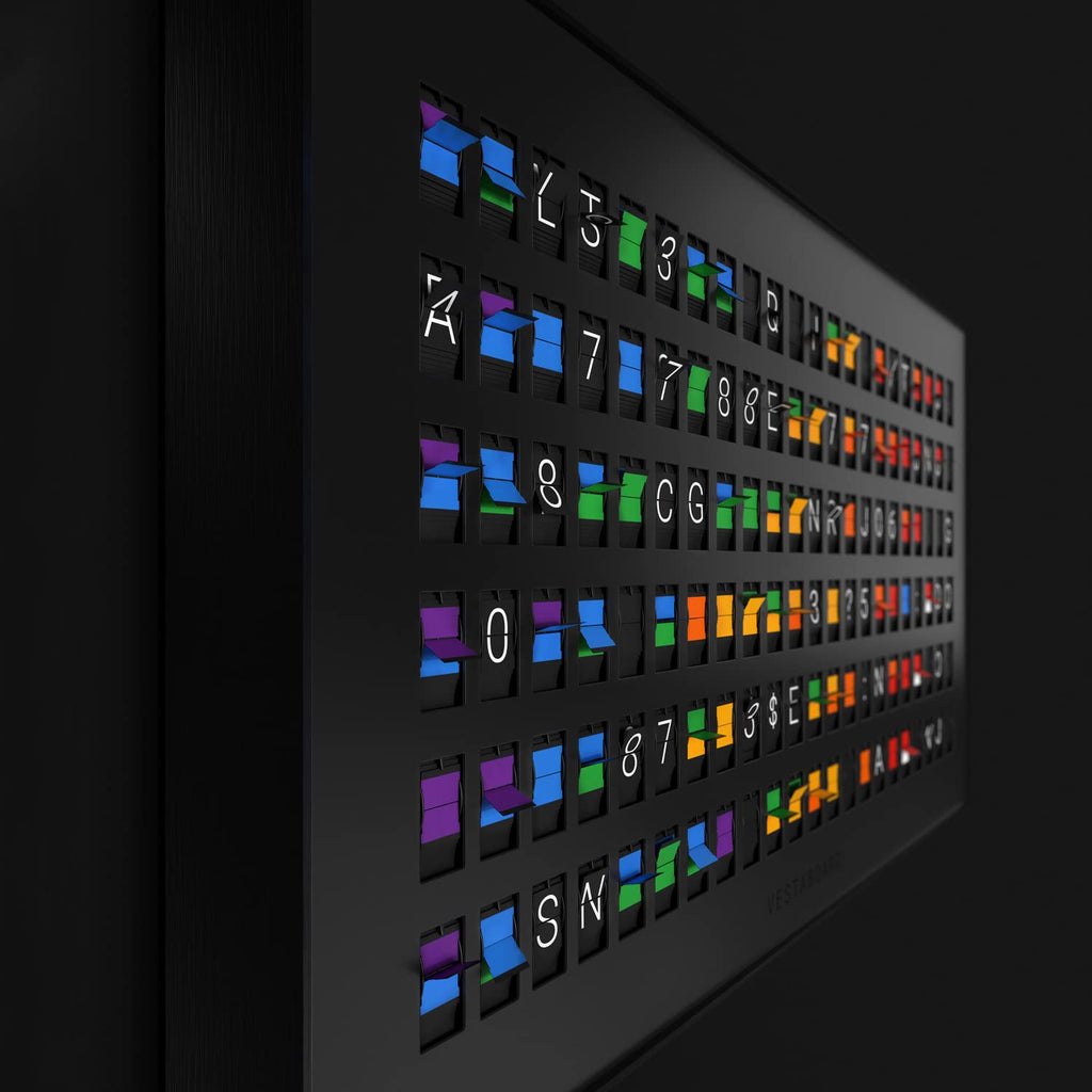 Vestaboard Message Board - Flagship Black - Inspire from Anywhere with The Beautiful 42” Split-Flap Display - Smart Messaging Display