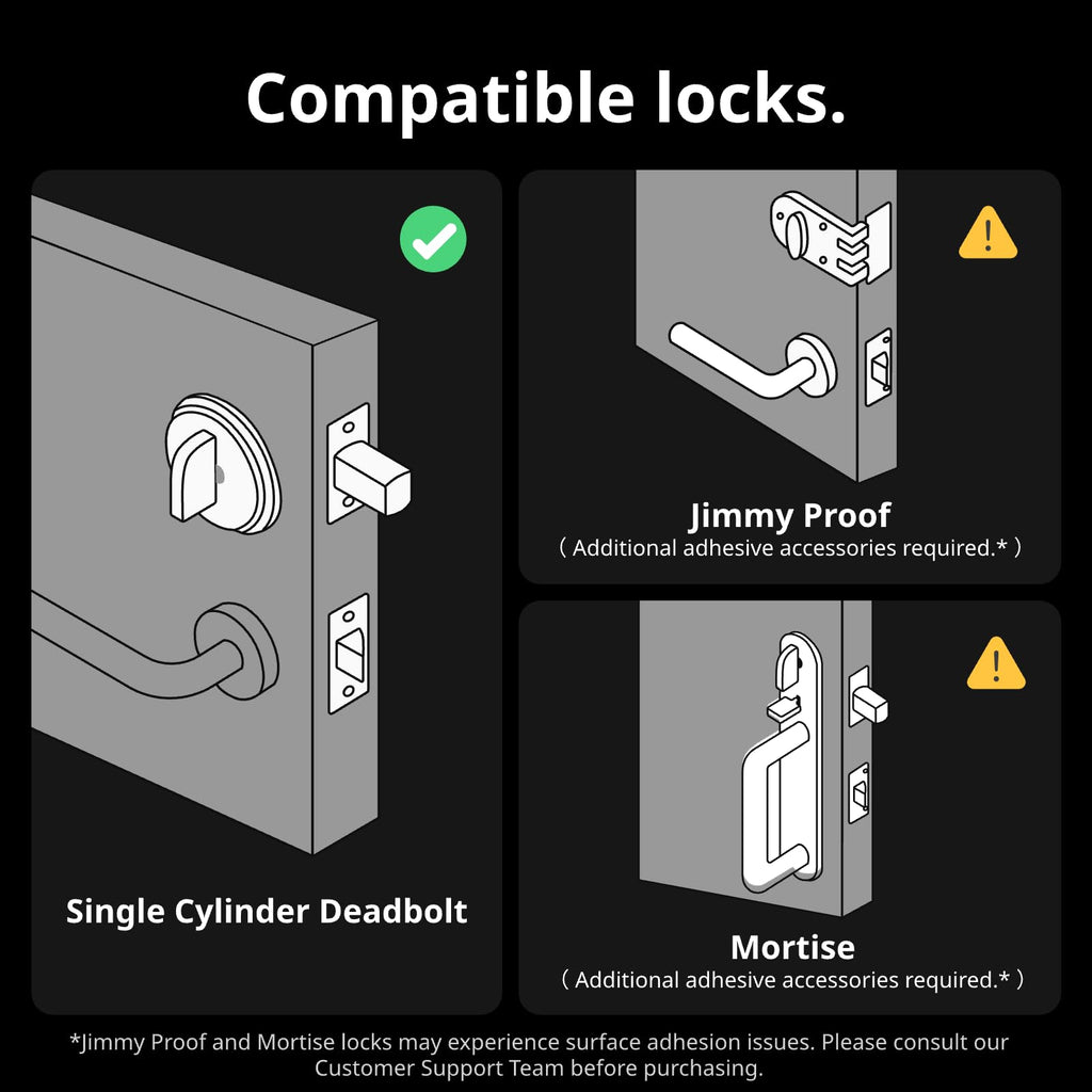 SwitchBot Smart Lock Pro, Keyless Entry Door Lock, Smart Door Lock Front Door, Electronic Smart Deadbolt, Fits Your Existing Deadbolt in Minutes, Add SwitchBot Hub2 to Support Matter, Alexa and Google