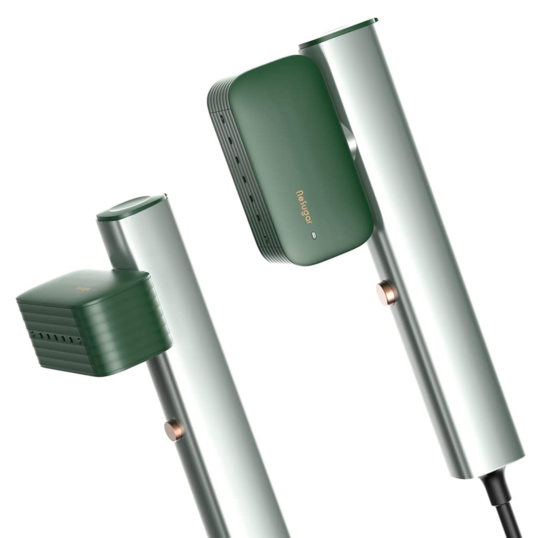 Nesugar G2 Travel Garment Steamer - Handheld Garment Steamer for Instant Wrinkle Smoothing - Rotating Head - Quick Heat-Up - Sleek Profile - Compact Size - Flat Ironing - Green