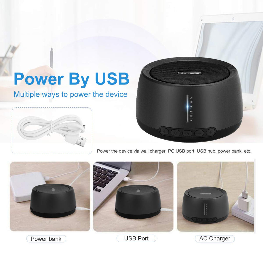 Sound Machine for Office Privacy, White Noise Machine for Sleeping Adults with 30 Non-Looping HiFi Soothing Sound, Memory Function and Timer Sound Machine for Adult Kid Home Office Travel