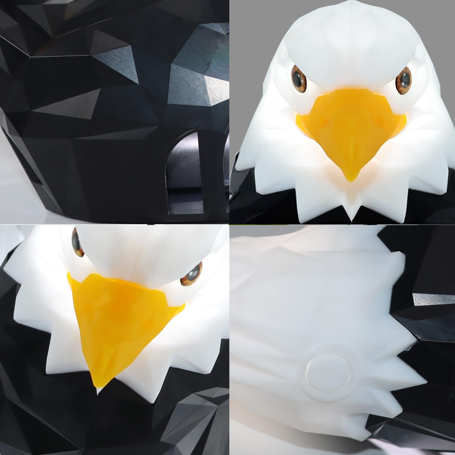 Chamese Bald Eagle Wall Light, American Eagle Night Light, Magnetic Wall Mounted Eagle Lamp for Bedroom, Living Room, Hallway, Removable Charging Eagle Light