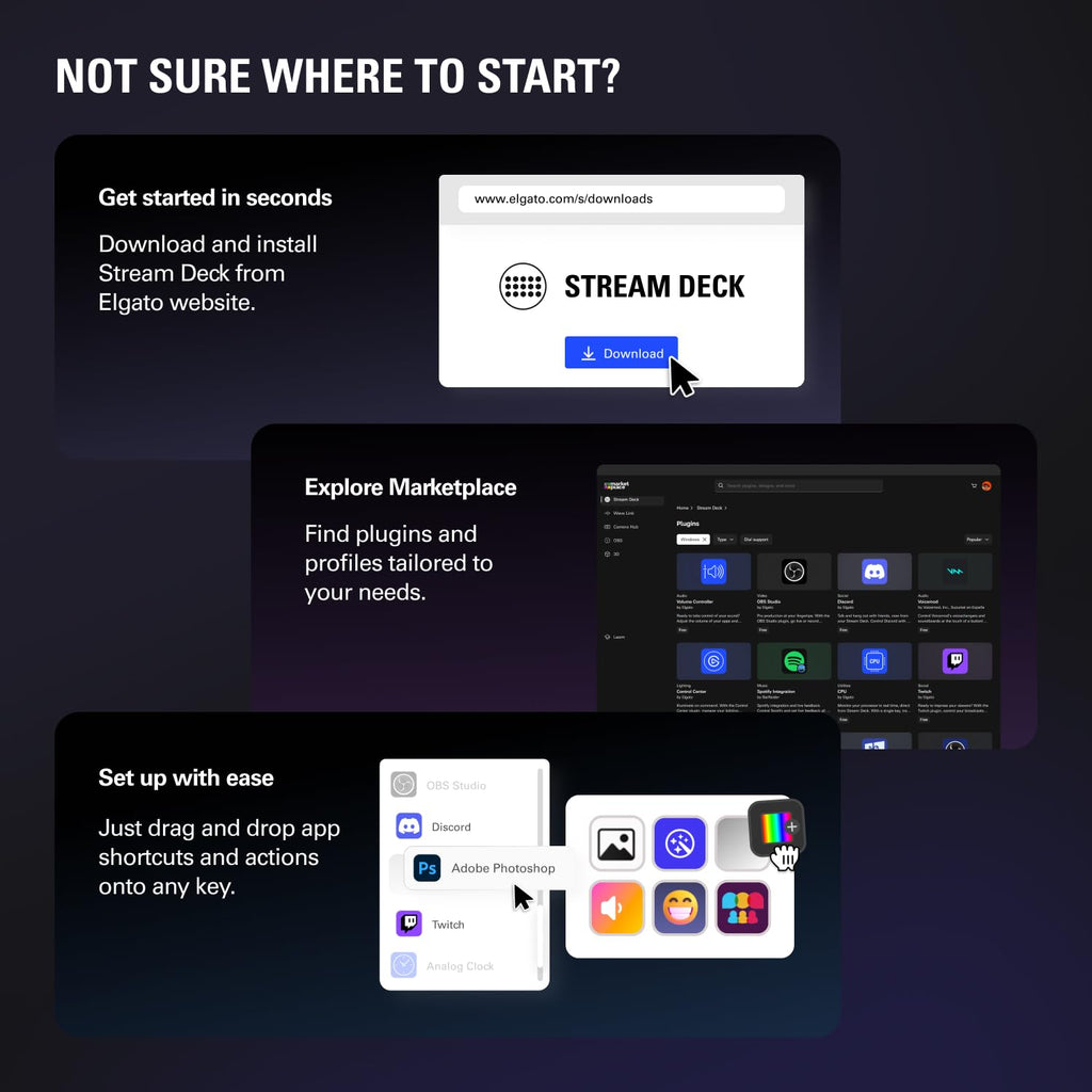 Elgato Stream Deck MK.2 – Studio Controller, 15 macro keys, trigger actions in apps and software like OBS, Twitch, YouTube and more, works with Mac and PC