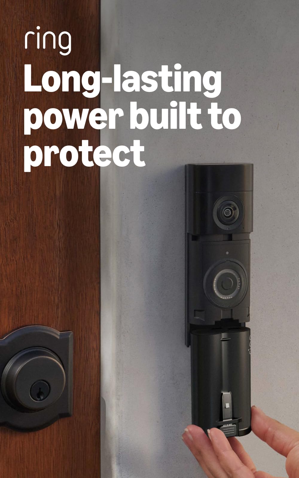 Ring Battery Doorbell Pro (newest model), Retinal 4K with wide-angle video, up to 10x Enhanced Zoom, Night Vision, and Quick Release Ultra Battery Pack, Deep Silver