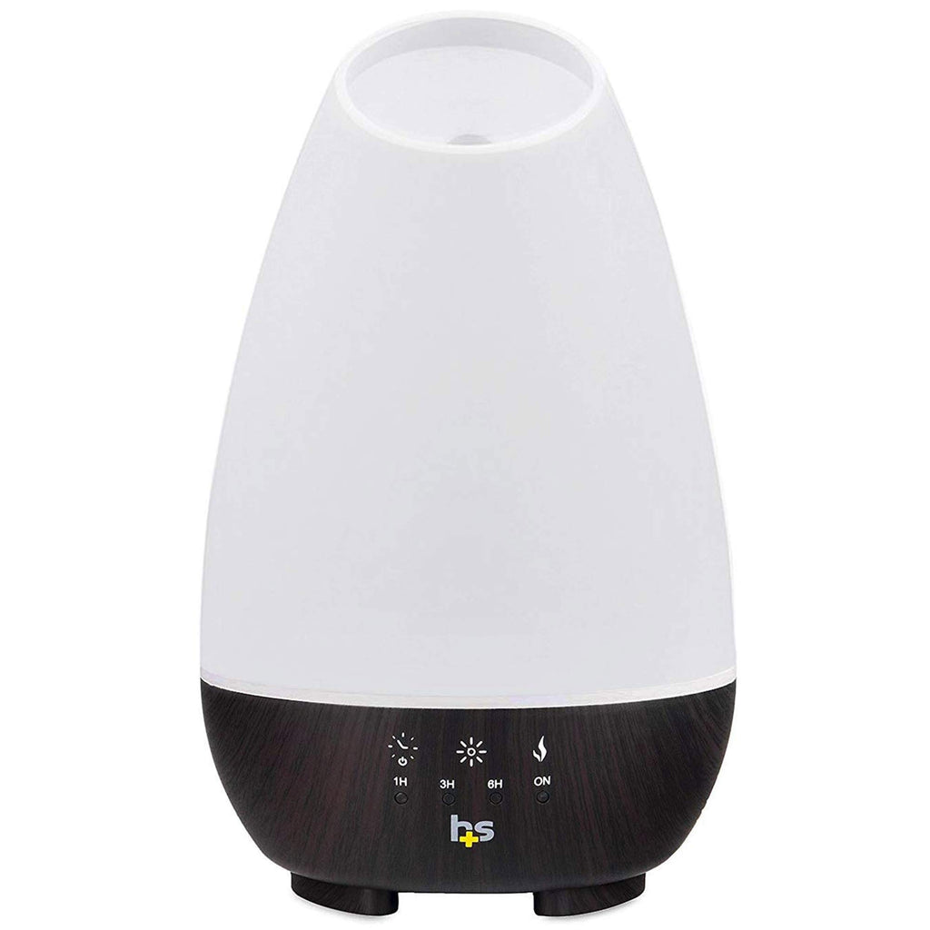 HealthSmart 500ML Essential Oil Diffuser for Large Rooms, Cool Mist Humidifier and Aromatherapy Diffuser, Adjustable Timer, Mist Mode and 7 LED Light Colors, White (Pack of 1)
