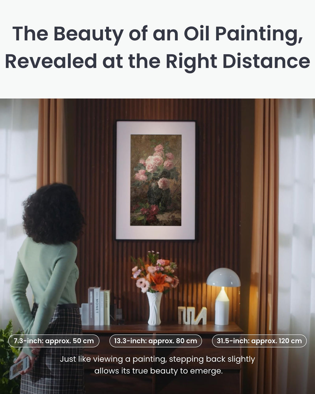 SwitchBot AI Art Frame 7.3'', Electronic Ink Picture Frame, Wireless Digital Photo Frame, Long Battery Life, Alexa Compatible, Wall Decoration, Home Décor, AI-Generated Art, Gift for Art Lovers