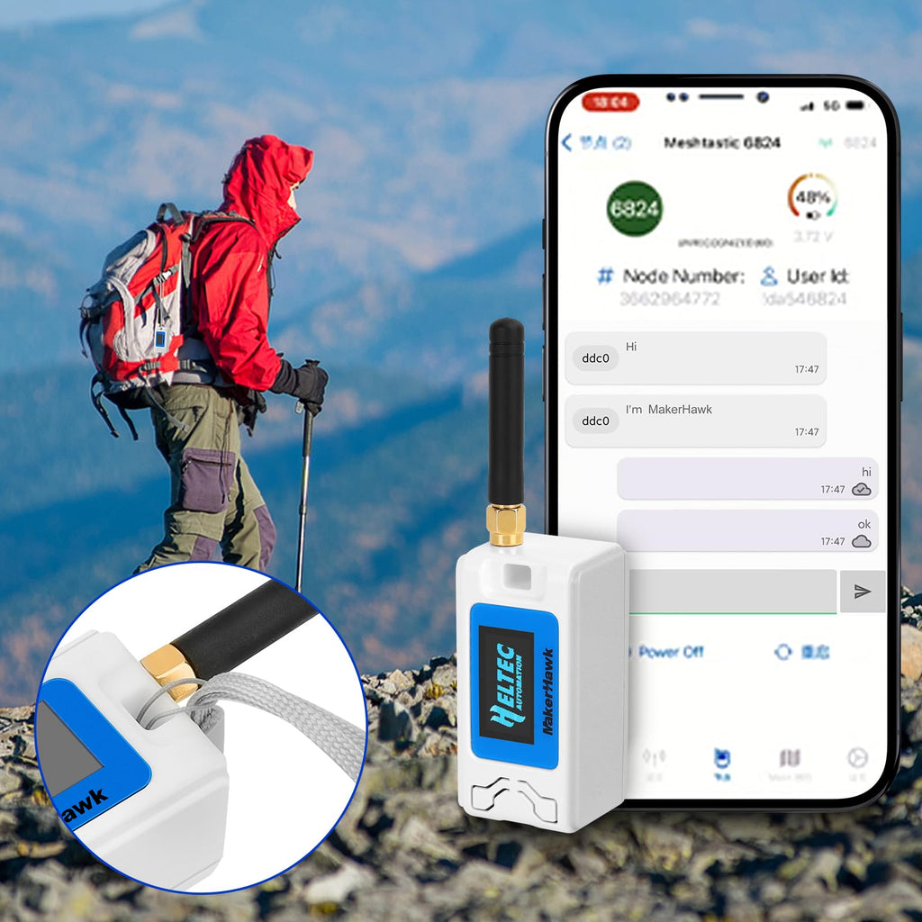 2 Pack ESP 32 Lo Ra V3 Development Board + 1100mAh Battery + Protect Case Set - with 915MHz Antenna and SX 1262 Surport WiFi Blue Tooth Lo Ra V3 Devices for Meshtastic Ar duino LoRawan IOT