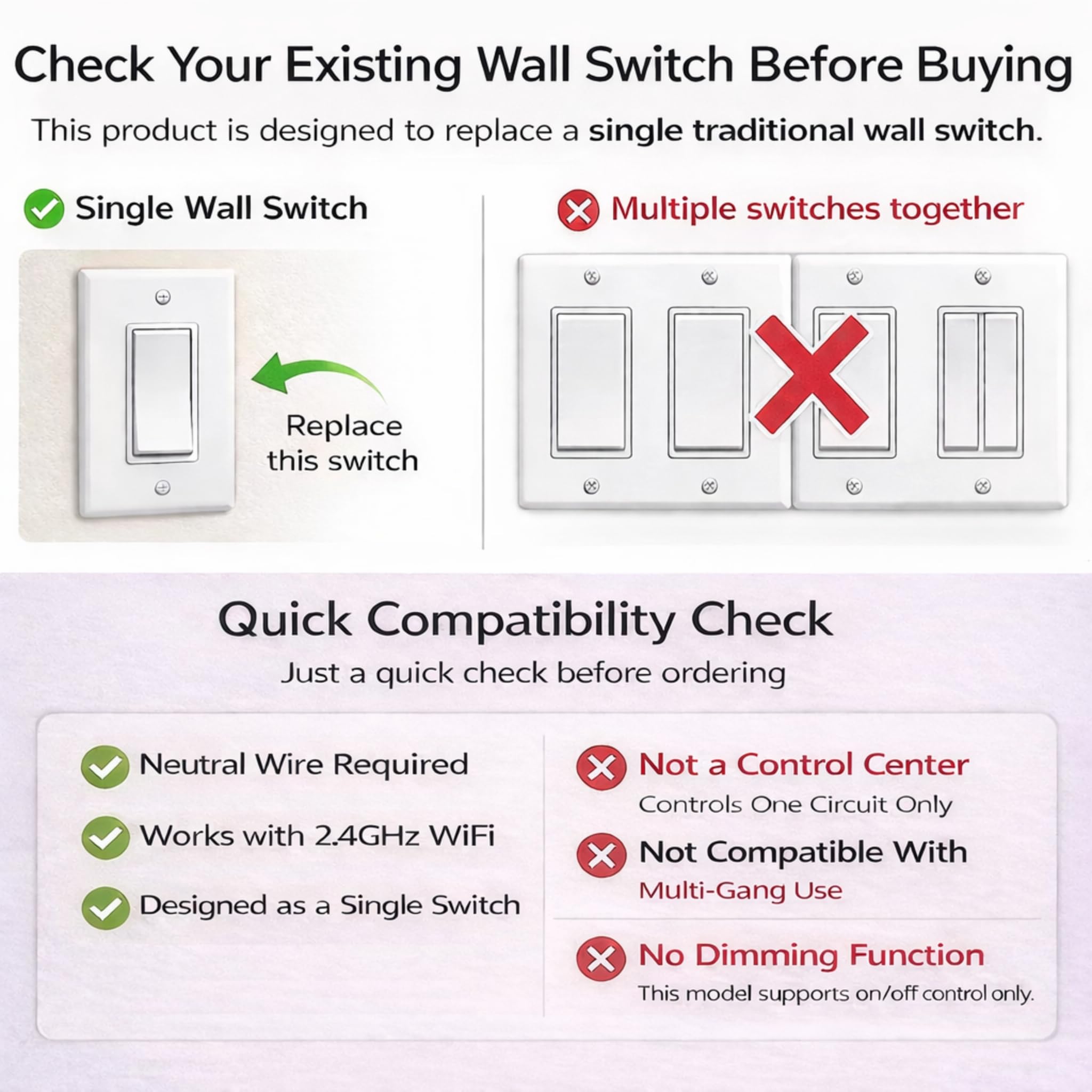 LANBON Smart Light Switch,1/2/3 Gang,3 Way for Whole House, LCD Magic Panel by WiFi Mesh Never be Offline, 2.4G Wi-Fi Smart Switch Compatible with Alexa&Google Home, Neutral Wire Required,L8-HS-Black