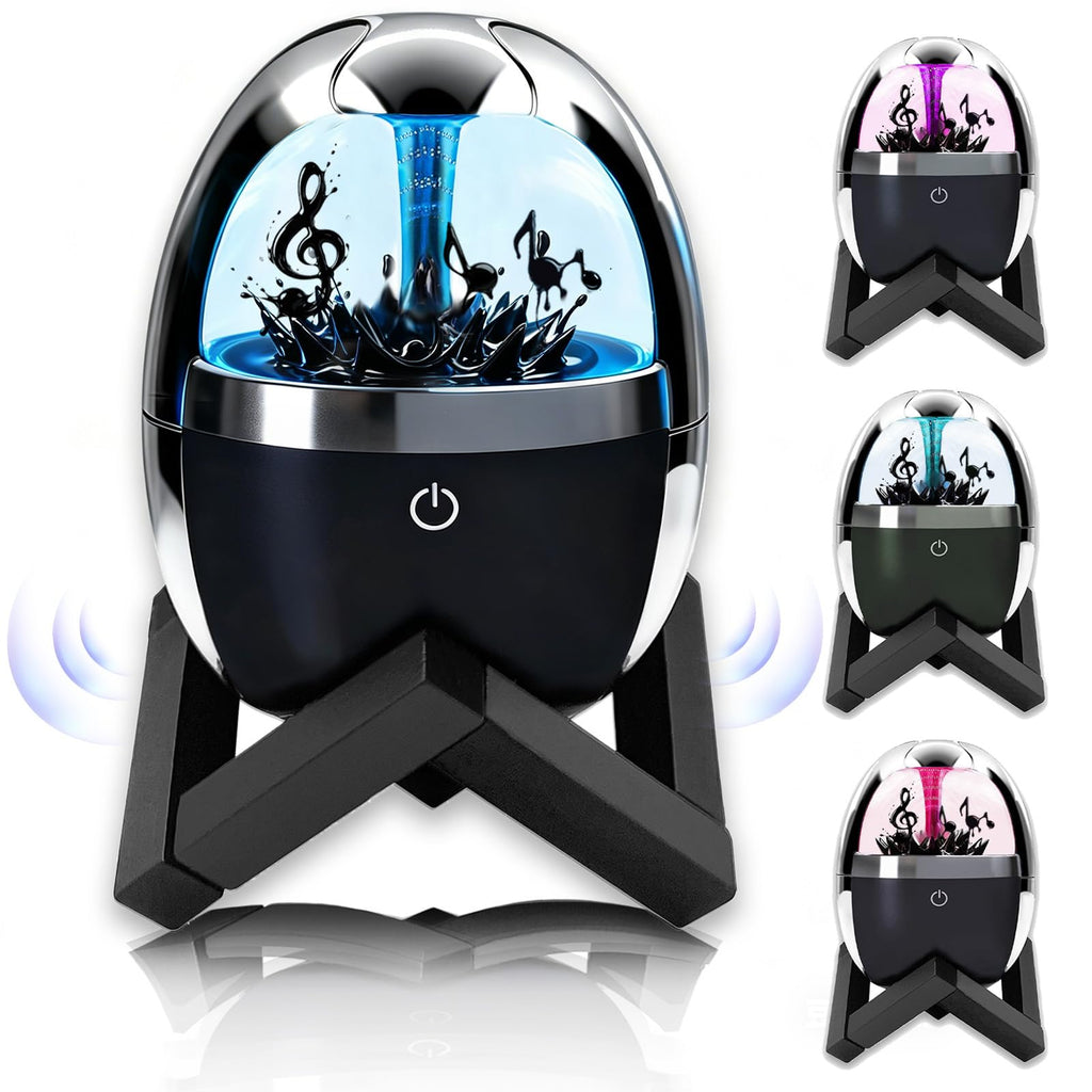 Zhmmmlgj Dancing Ferrofluid Speaker-Dad Gifts for Father Day,Magnetic Fluid Bluetooth Music Visualizer with LED Light,Stereo Sound,Touch Control,Cool Desk Toy for Office,Study,Science Enthusiast