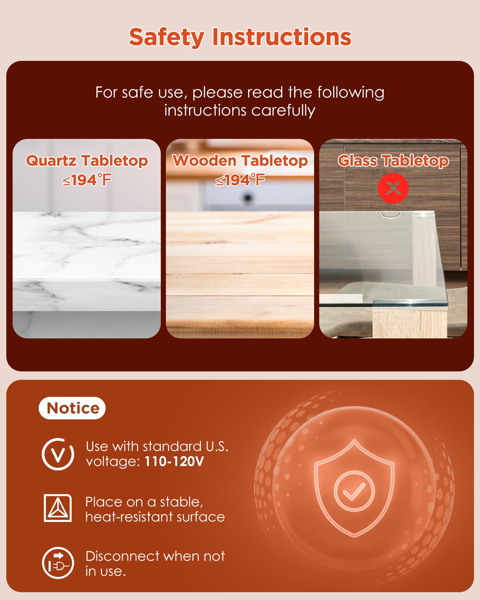FEPPO Food Warming Mat, Upgrade High-tech Heating System, Fast Full Surface Electric Warming Tray with 6 Level Adjustable Temperature and 6 Hours Timer, Roll Up Food Warmers for Parties Buffet