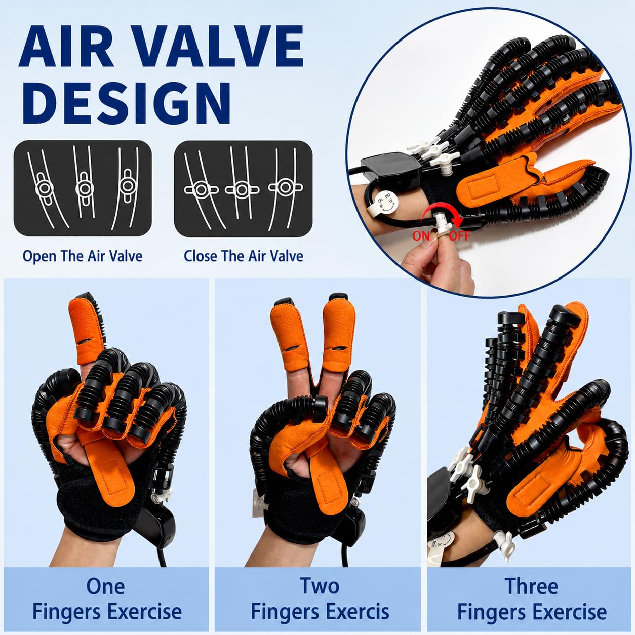 Rehabilitation Robot Gloves for Stroke Recovery, Auto Finger Exerciser for Assisted Hand Training and Hand Function Rehabilitation (Letf Hand L)