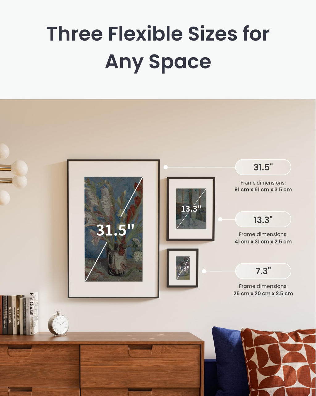 SwitchBot AI Art Frame 7.3'', Electronic Ink Picture Frame, Wireless Digital Photo Frame, Long Battery Life, Alexa Compatible, Wall Decoration, Home Décor, AI-Generated Art, Gift for Art Lovers