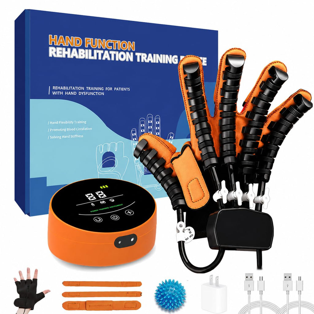 Rehabilitation Robot Gloves for Stroke Recovery, Auto Finger Exerciser for Assisted Hand Training and Hand Function Rehabilitation (Letf Hand L)