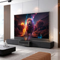 Julycode Motorized Laser TV Cabinet with ALR Floor-Rising Screen for Ultra - Short Throw Projector(100-inch Laser Cabinet) (Black, 120'' Laser Cabinet)