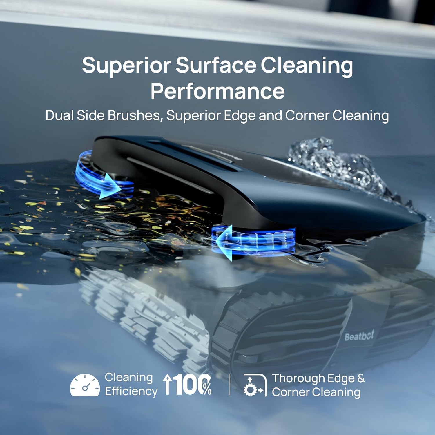 Beatbot AquaSense 2 Ultra Cordless Robotic Pool Cleaner for Complex Pools, Mapping with AI Camera, 5-in-1 Cleaning, Smart Surface Parking, Skimmer with APP Control, Water Clarification – Dark Green