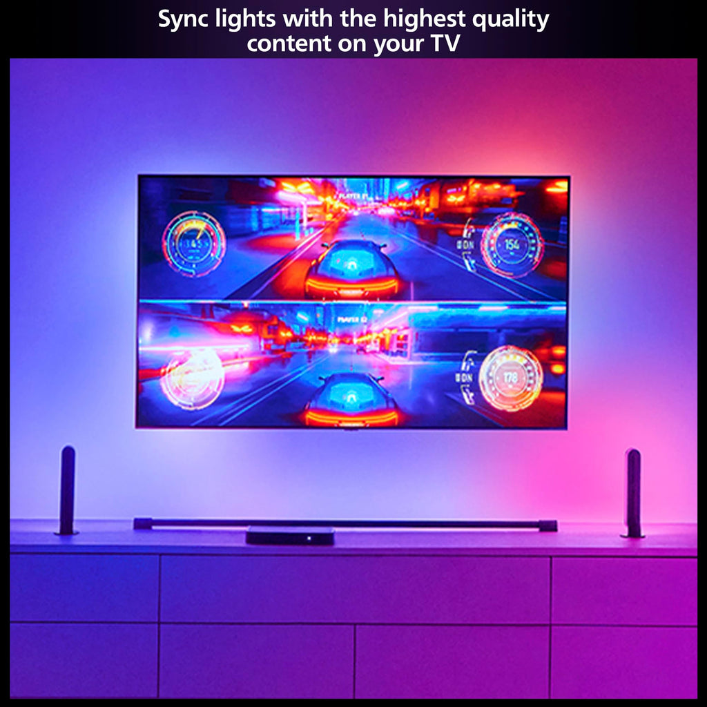 Philips Hue Play HDMI Sync Box 8K, Syncs up to 10 Hue Lights with Video Games, Movies, and Music, Requires Bridge, Supports Dolby Vision HDR10+, Control with App