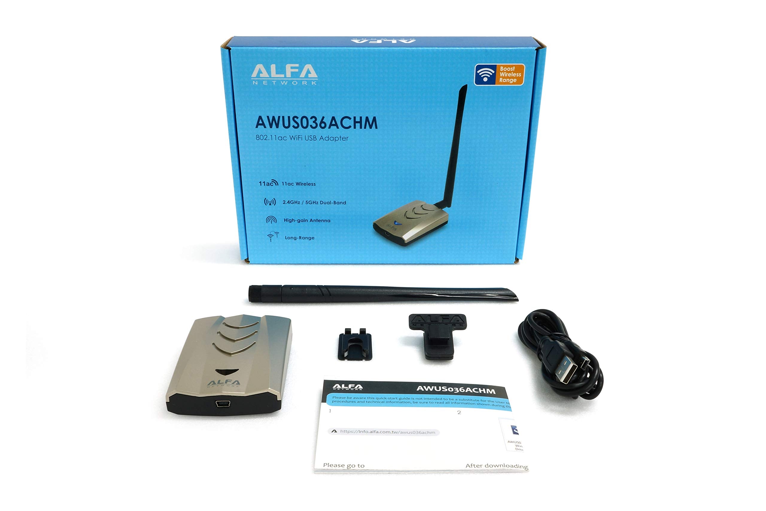 Alfa AWUS036ACHM 802.11ac WiFi Range Boost USB Adapter