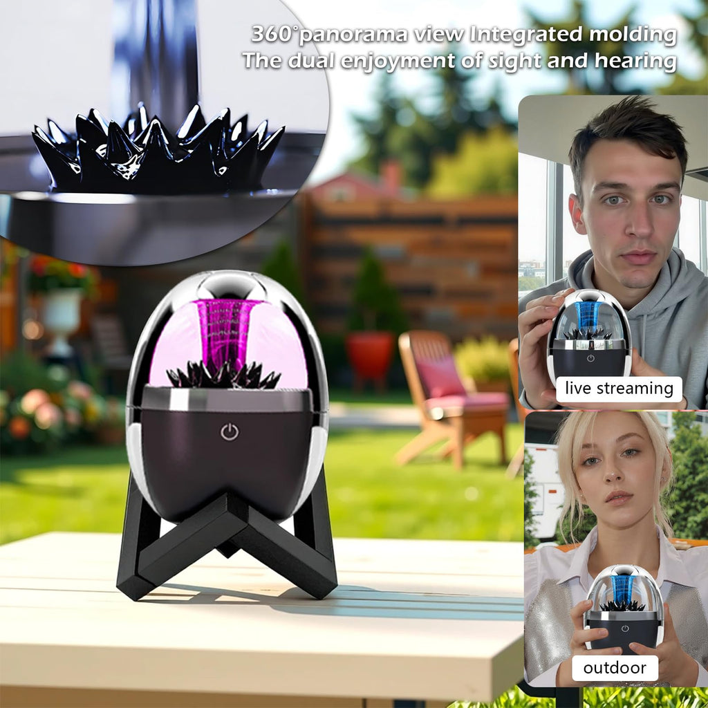 Zhmmmlgj Dancing Ferrofluid Speaker-Dad Gifts for Father Day,Magnetic Fluid Bluetooth Music Visualizer with LED Light,Stereo Sound,Touch Control,Cool Desk Toy for Office,Study,Science Enthusiast
