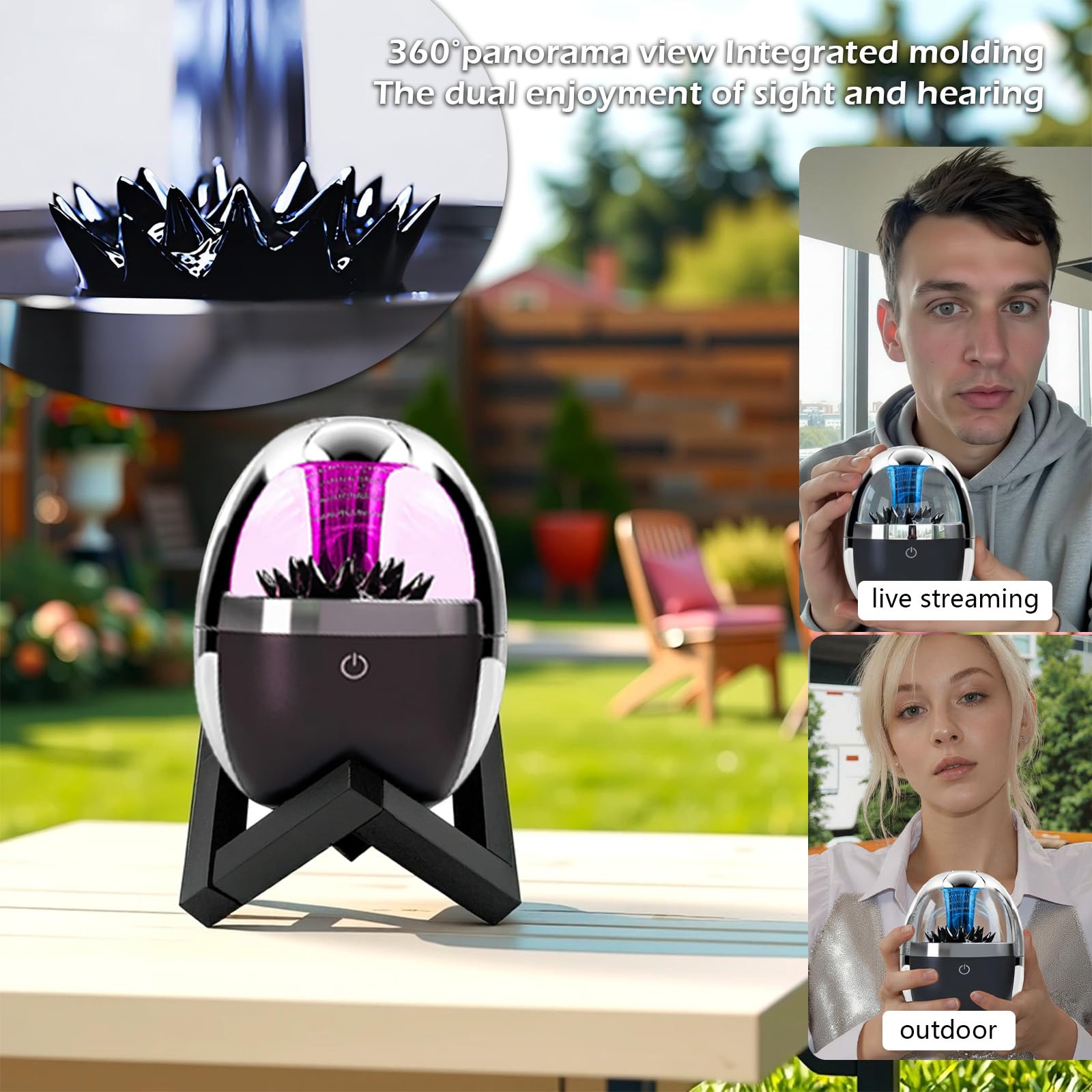Zhmmmlgj Dancing Ferrofluid Speaker-Dad Gifts for Father Day,Magnetic Fluid Bluetooth Music Visualizer with LED Light,Stereo Sound,Touch Control,Cool Desk Toy for Office,Study,Science Enthusiast