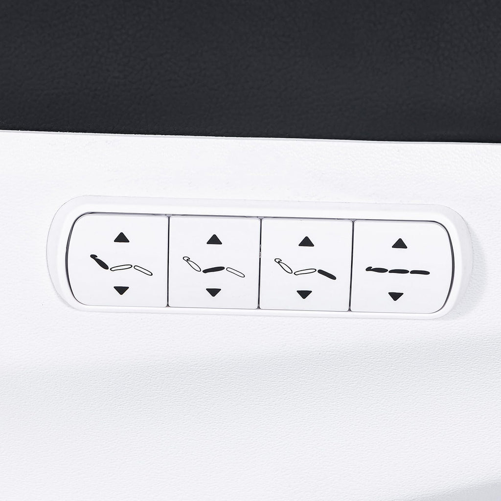 DERMALOGIC Remi II Electric Spa Treatment Table 4 Motors Massage Bed Memory Function Adjustable Height Fluffy Cushion, Spa Resort Salon Tattoo Equipment, White