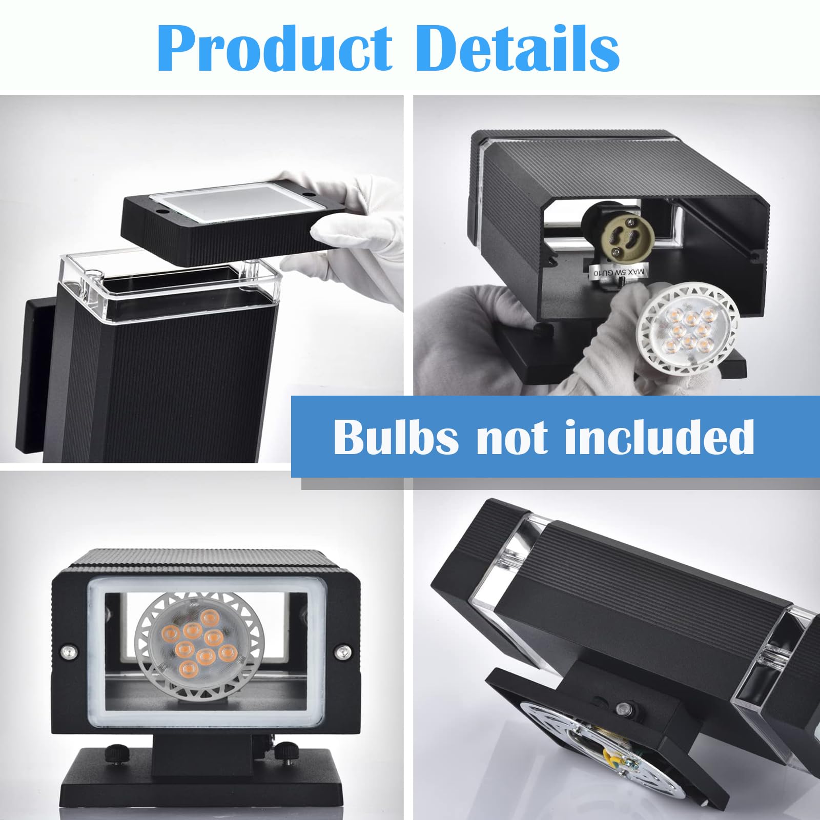 iYogaled Outdoor Dusk to Dawn Wall Lights, Up and Down Exterior Light Fixtures, Outside Modern Porch Lights for Garage,Front Door, Waterproof Black Wall Sconce [ETL Listed].