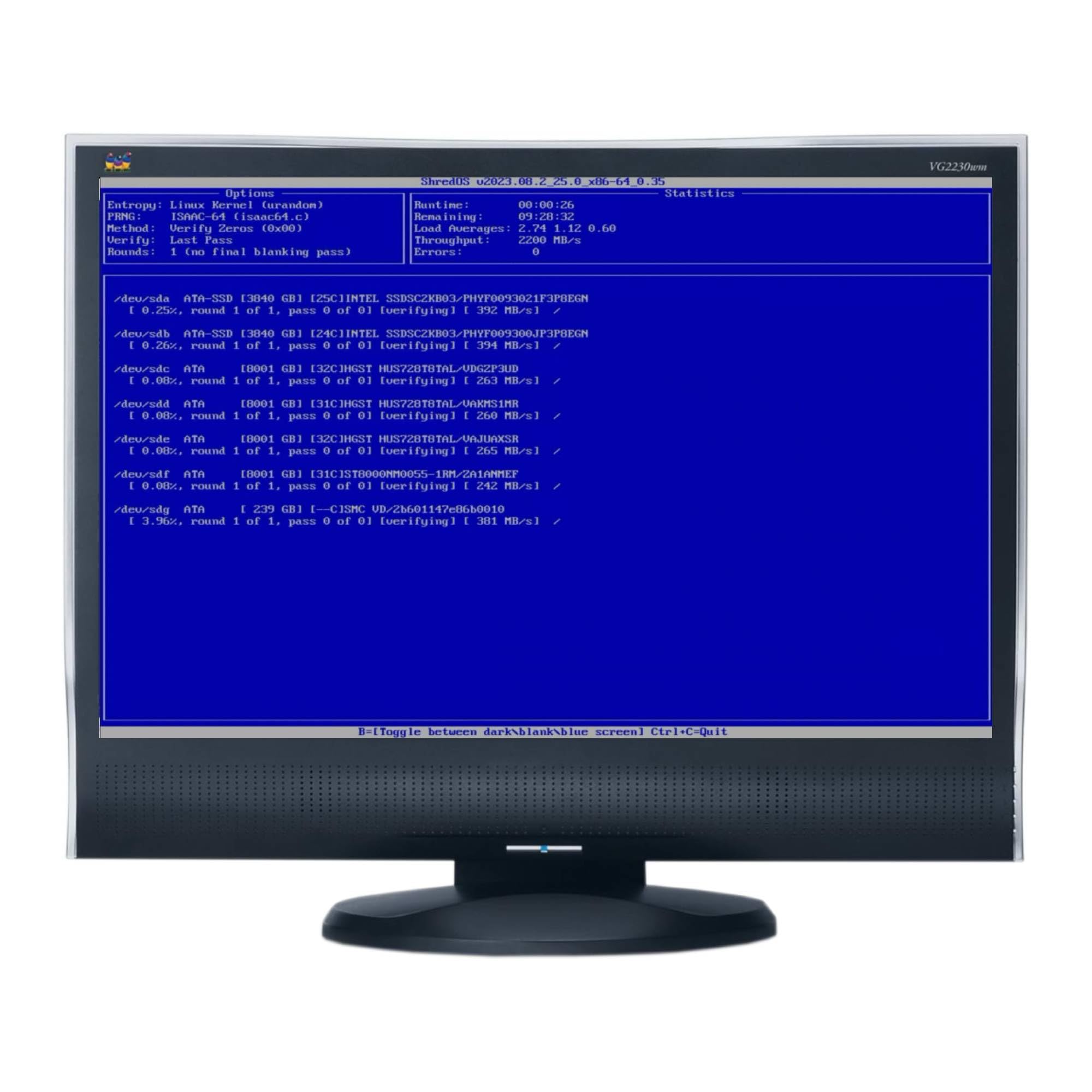 Hard Drive Eraser Bootable USB Disk Wipe Tool for PC