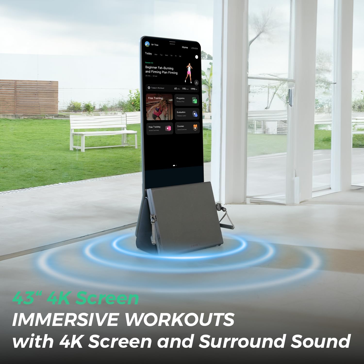 AEKE K1 Smart Home Gym System+Yoga Mat+Extender Belt+Workout Towel
