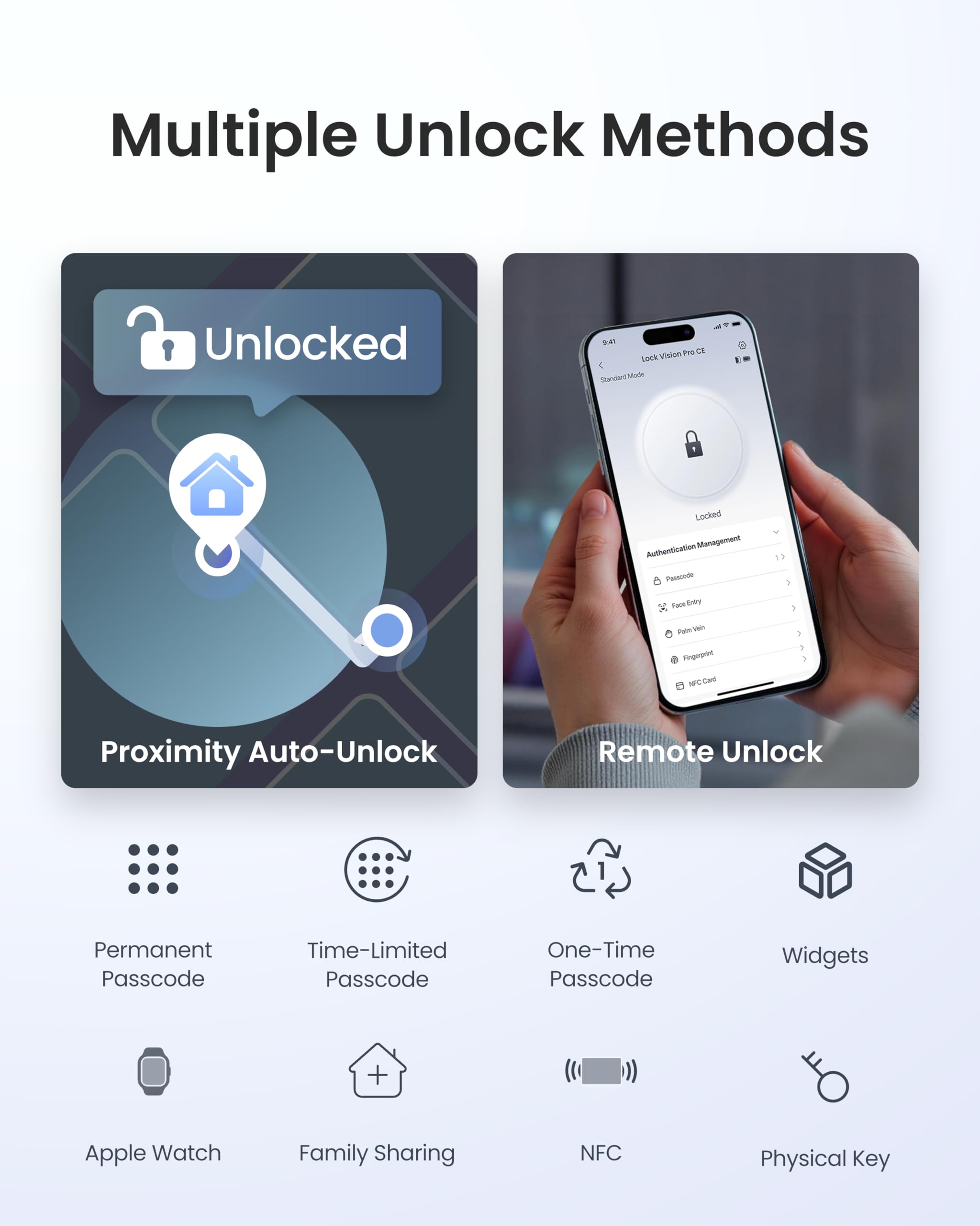SwitchBot Lock Vision Pro Smart Lock, 3D Face Recognition + Palm Vein + Fingerprint, Keyless Entry Deadbolt for Front Door, 12-Month Battery, WiFi No Hub, Auto-Lock, Matter, Apple Home, Alexa, Google