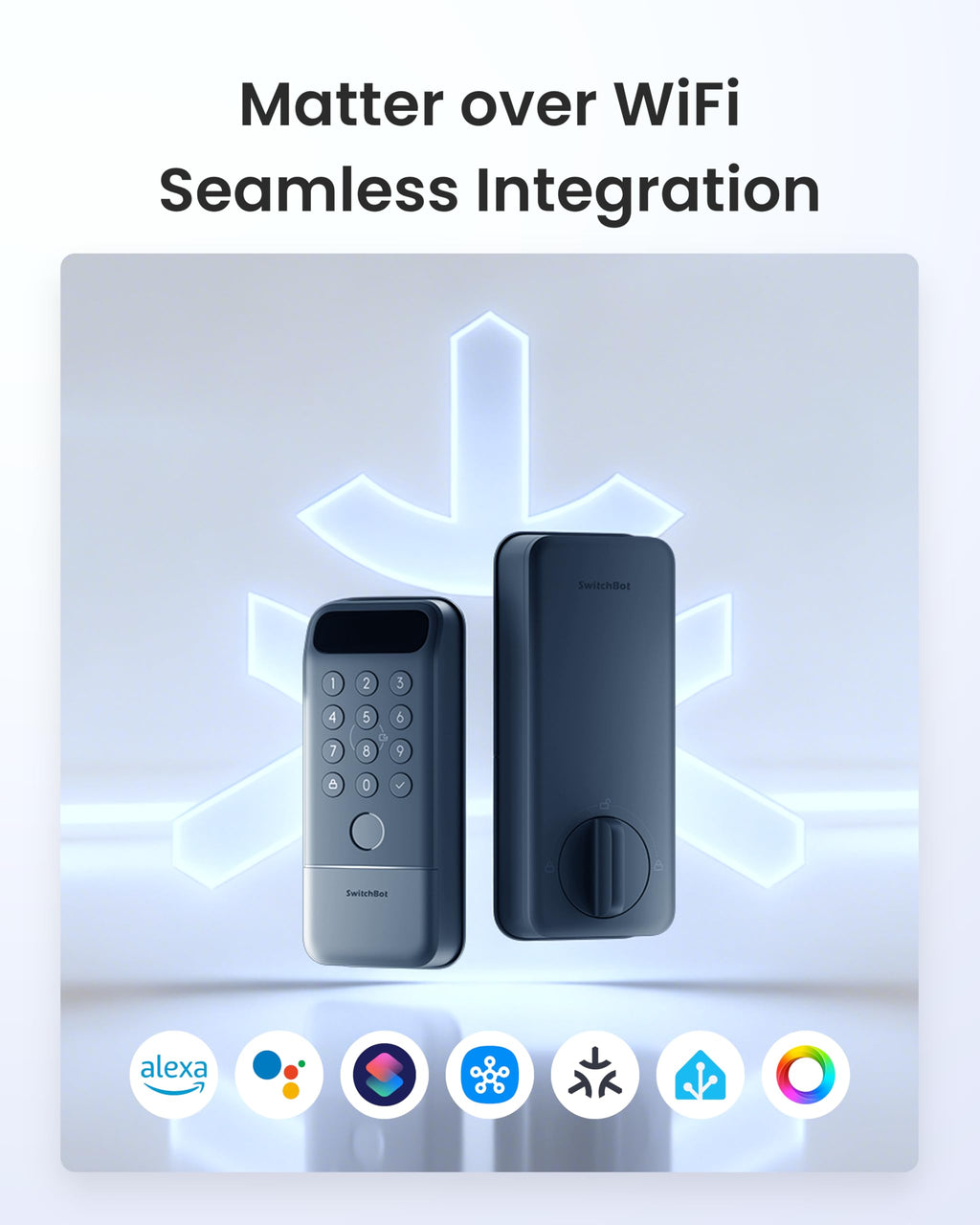 SwitchBot Lock Vision Pro Smart Lock, 3D Face Recognition + Palm Vein + Fingerprint, Keyless Entry Deadbolt for Front Door, 12-Month Battery, WiFi No Hub, Auto-Lock, Matter, Apple Home, Alexa, Google