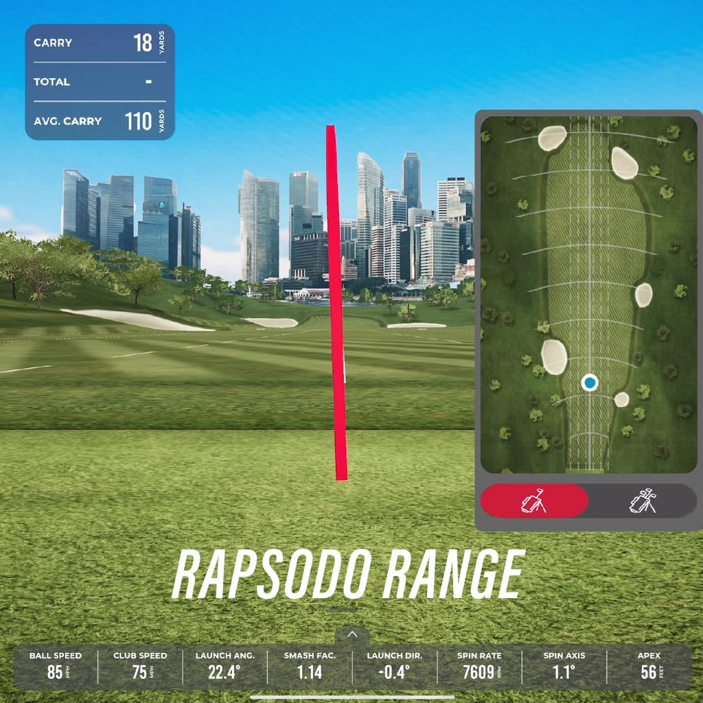 Rapsodo MLM2PRO Launch Monitor Golf Simulator | Swing Trainer & Shot Tracker for Home & Driving Range | Golf Training Aid (3 ProV1 Balls)