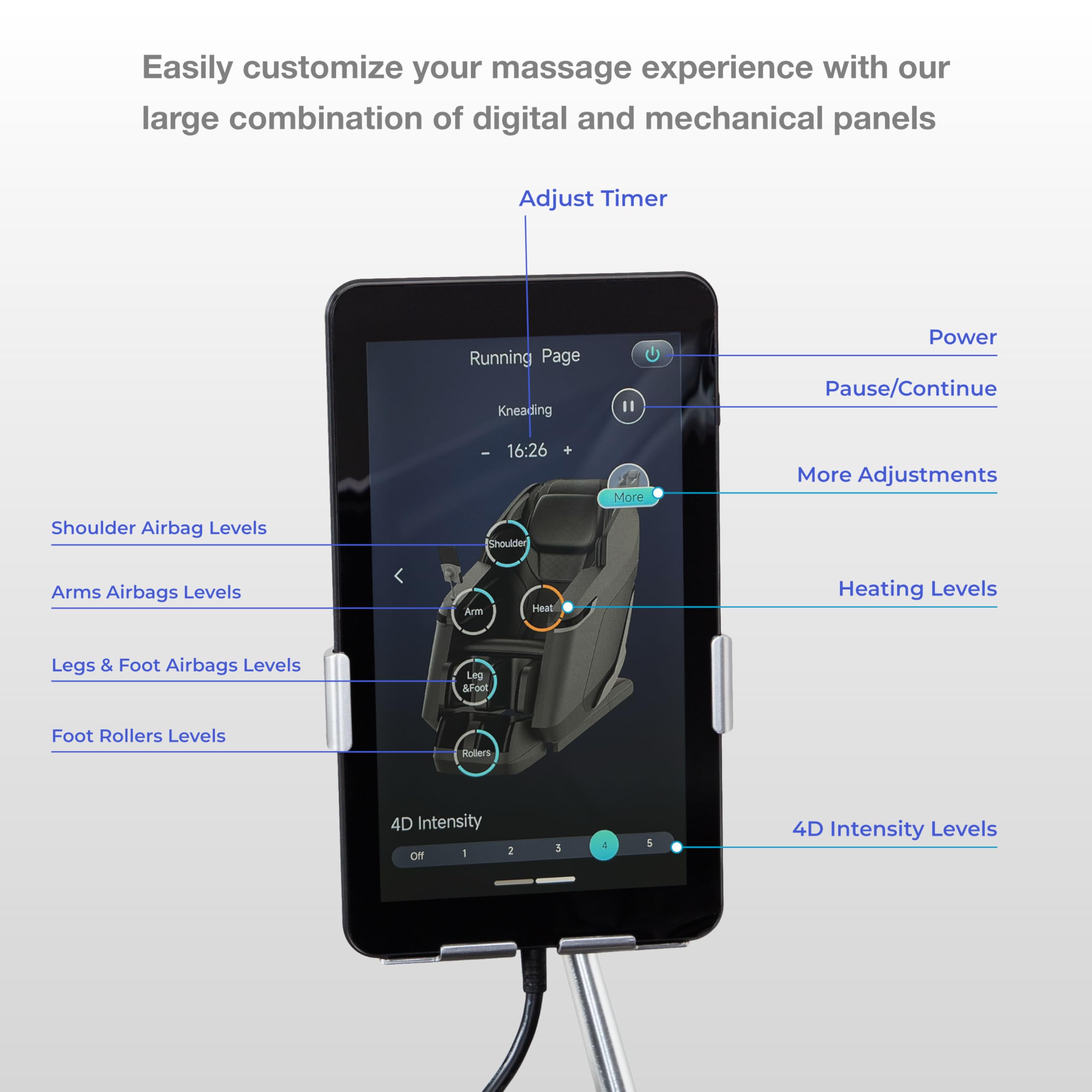 Osaki 2026 4D Ion l Full Body Massage Chair l 4D Massage Mechanism l Voice Control l 24 Auto Massages l SL-Track l Zero Gravity l Touchscreen Controller l Bluetooth Speaker (Black)