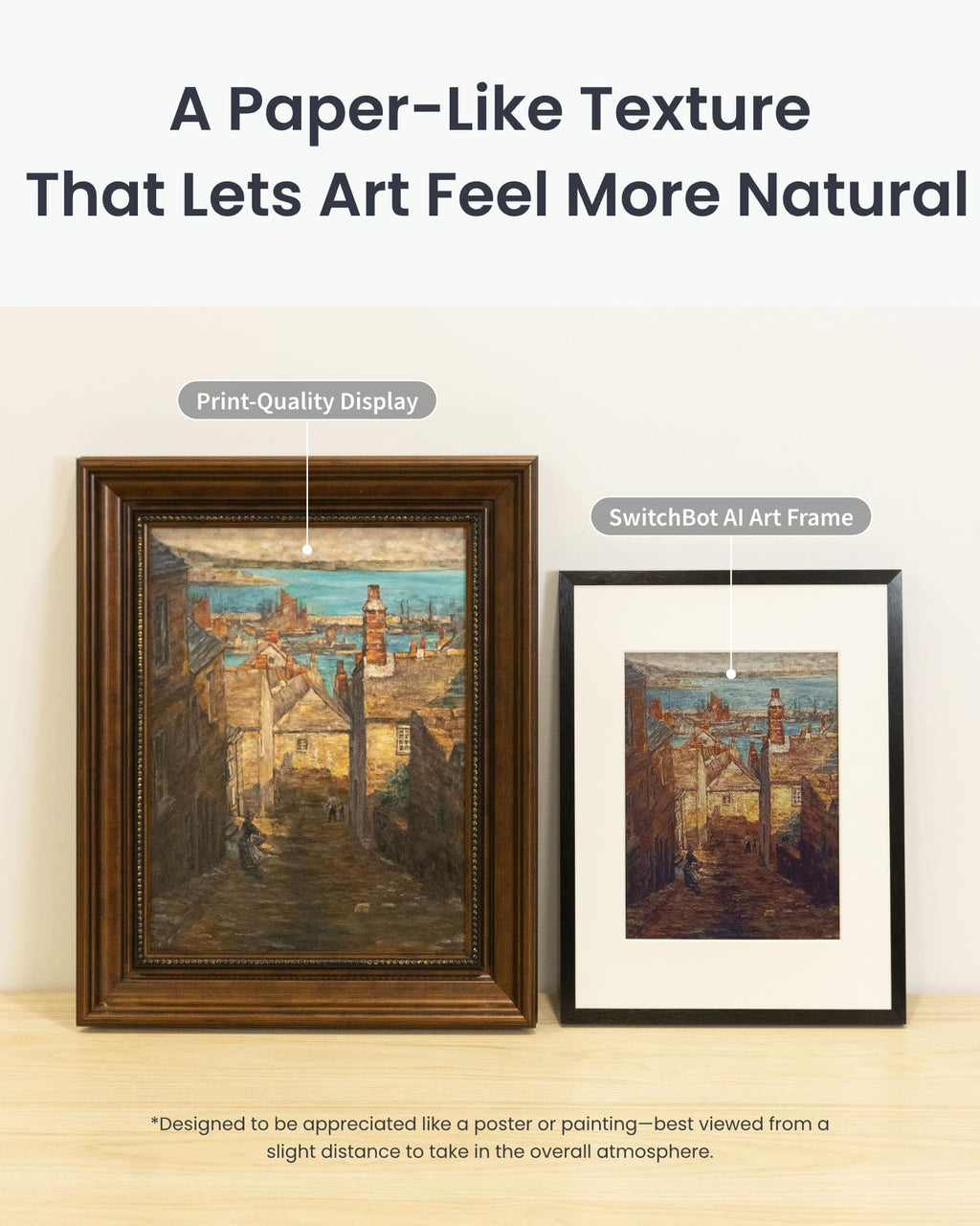 SwitchBot AI Art Frame 7.3'', Electronic Ink Picture Frame, Wireless Digital Photo Frame, Long Battery Life, Alexa Compatible, Wall Decoration, Home Décor, AI-Generated Art, Gift for Art Lovers
