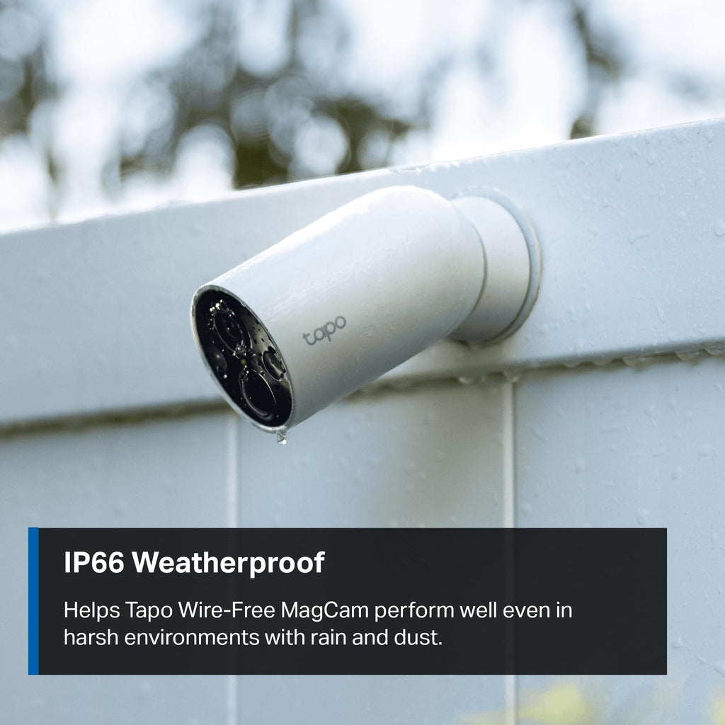 Tapo by TP-Link Wire-Free MagCam, Indoor/Outdoor 2K Battery Powered Smart Security Camera, Magnetic Mount, Starlight Color Night Vision, Person/Pet/Vehicle Detection, SD/Cloud Storage, 2.4GHz Wi-Fi
