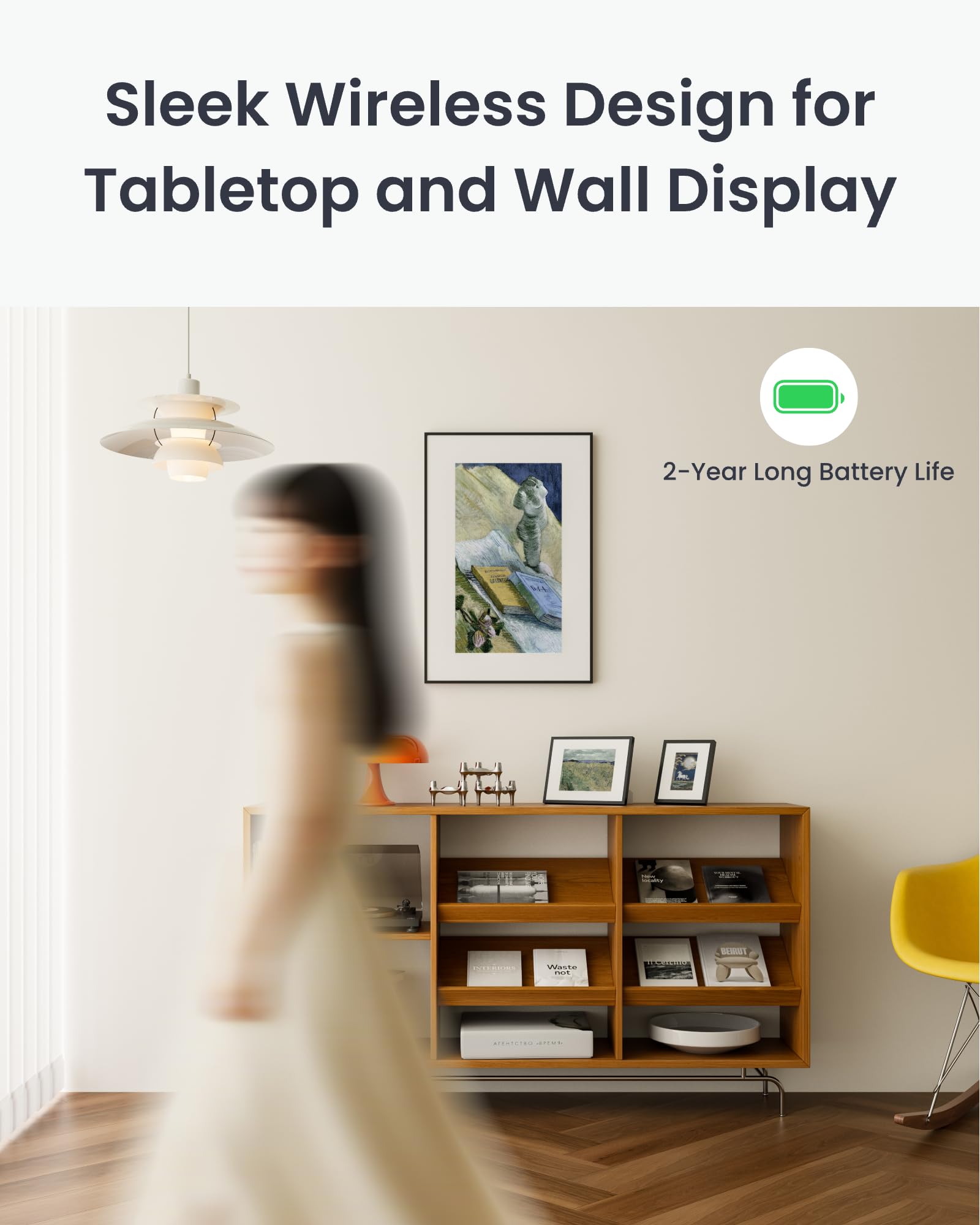 SwitchBot AI Art Frame 7.3'', Electronic Ink Picture Frame, Wireless Digital Photo Frame, Long Battery Life, Alexa Compatible, Wall Decoration, Home Décor, AI-Generated Art, Gift for Art Lovers