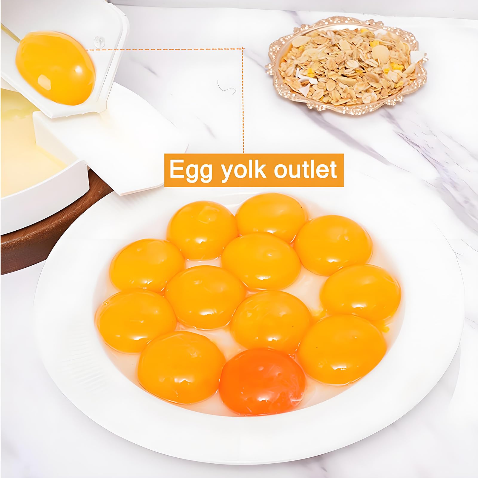SIMPLEusQ Commercial Egg White Separator,Egg Yolk Separator,Adjustable Egg Filter Splitter Kitchen Tool,Quick Separation,for Baking Cakes,Kitchen Tools for Restaurants
