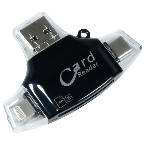 BoxWave Smart Gadget Compatible with Flipper Zero - AllReader SD Card Reader, microSD Card Reader SD Compact USB - Jet Black