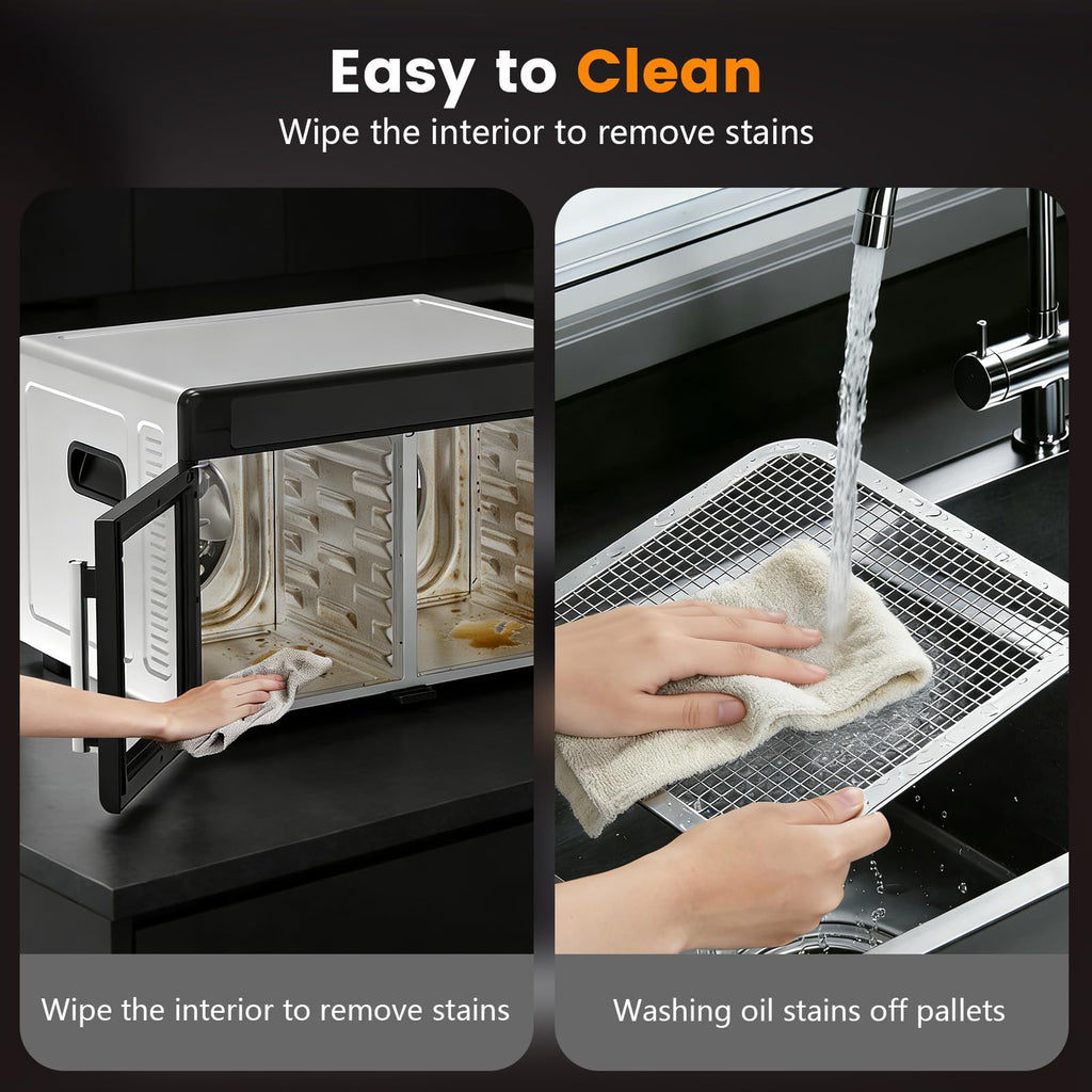 Electactic Food Dehydrator, Dual Chamber Design - Independent Temp Control - Flavor Separation - Keep Warm Mode, 176℉ Meat Dehydrator for Jerky, Fruit, Vegetables, Herbs - 16 Stainless Steel Trays
