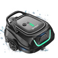 WYBOT A1 Robotic Pool Cleaner – Dual Layer Filtration, Strong Suction, 130 Mins Runtime, Robot Pool Vacuum for Above Ground and Flat Pools up to 1,100 Sq. Ft., 4 Cleaning Modes (Abyss Black Green)