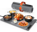 FEPPO Food Warming Mat, Upgrade High-tech Heating System, Fast Full Surface Electric Warming Tray with 6 Level Adjustable Temperature and 6 Hours Timer, Roll Up Food Warmers for Parties Buffet