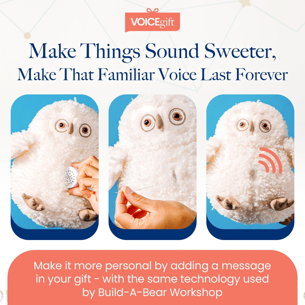 VOICEGIFT Mini-Me, 60-Second Multi-Message Audio Recorder for Plush Toys, Quilts, Pillow, Crafts, Playful Mini Voice Gift Inserts for Custom Sound Gifting & DIY Projects 1-Pack