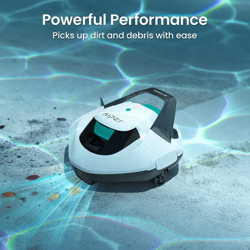 (2026 Upgrade) AIPER Seagull SE Cordless Robotic Pool Cleaner with 100 Mins Runtime, Powerful 1320GPH Suction,Smart Self-Parking, Pool Vacuum for Above Ground Pools up to 860 Sq.ft, Pearl & Cyan